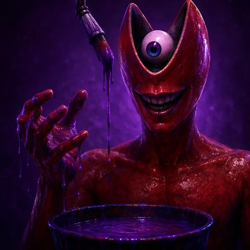 Cunning Max with purple paint